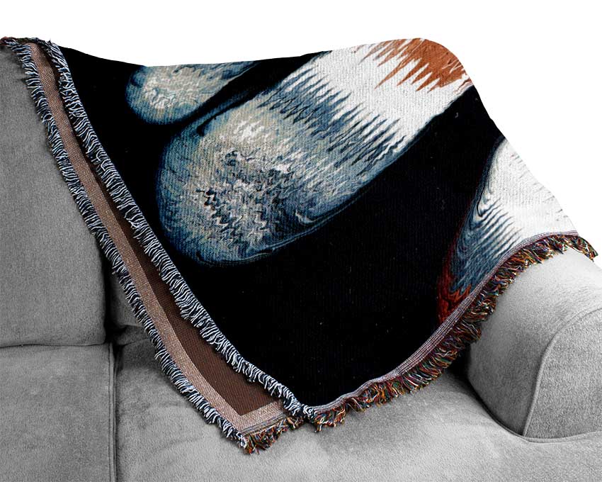 Sound waves 1 Woven Blanket