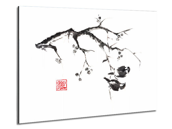 Chinesische Vögel im Zweig