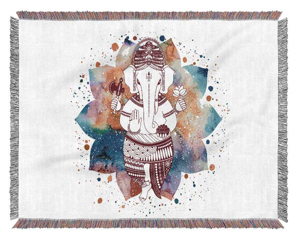 Ganesha Hindu God Woven Blanket