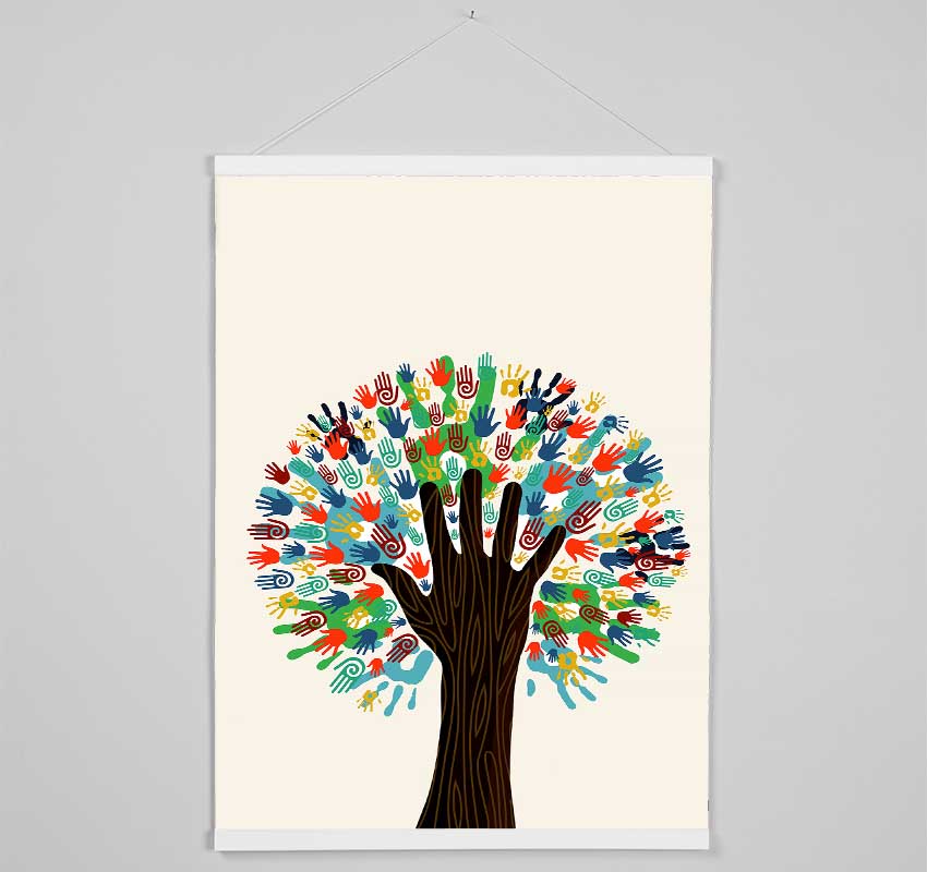 Hands Of Life Hanging Poster - Wallart-Direct UK