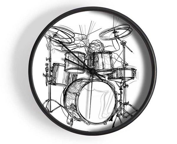 Drummer Moves Clock - Wallart-Direct UK
