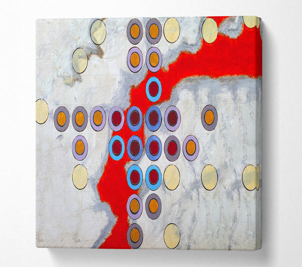 A Square Canvas Print Showing Join The Dots Square Wall Art