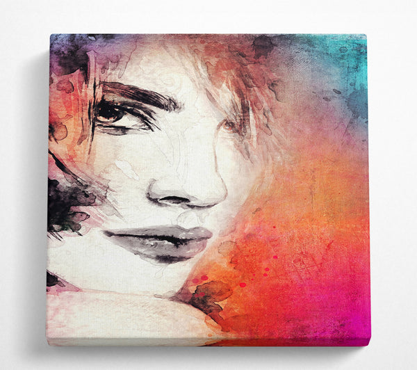 A Square Canvas Print Showing Classical Beauty 4 Square Wall Art