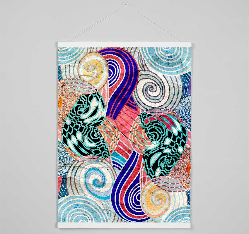 Patterns Of Time 4 Hanging Poster - Wallart-Direct UK