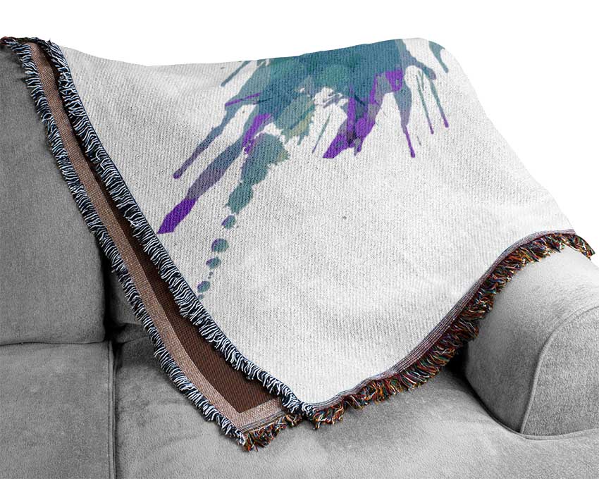 Love Heart Birds Woven Blanket