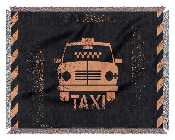 Yellow Taxi Woven Blanket