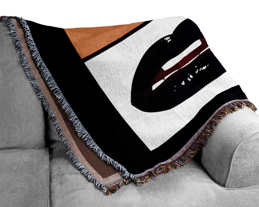 Sparkle Lips Woven Blanket