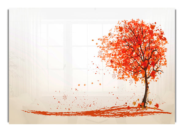 Wenn die Blätter des Herbstbaums fallen