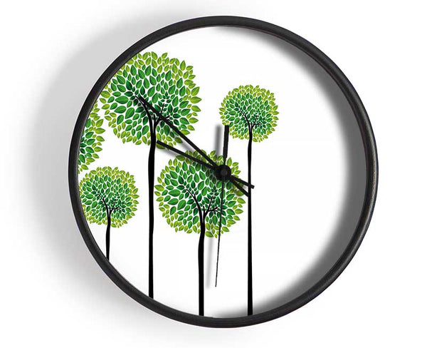 Abstract Trees Clock - Wallart-Direct UK