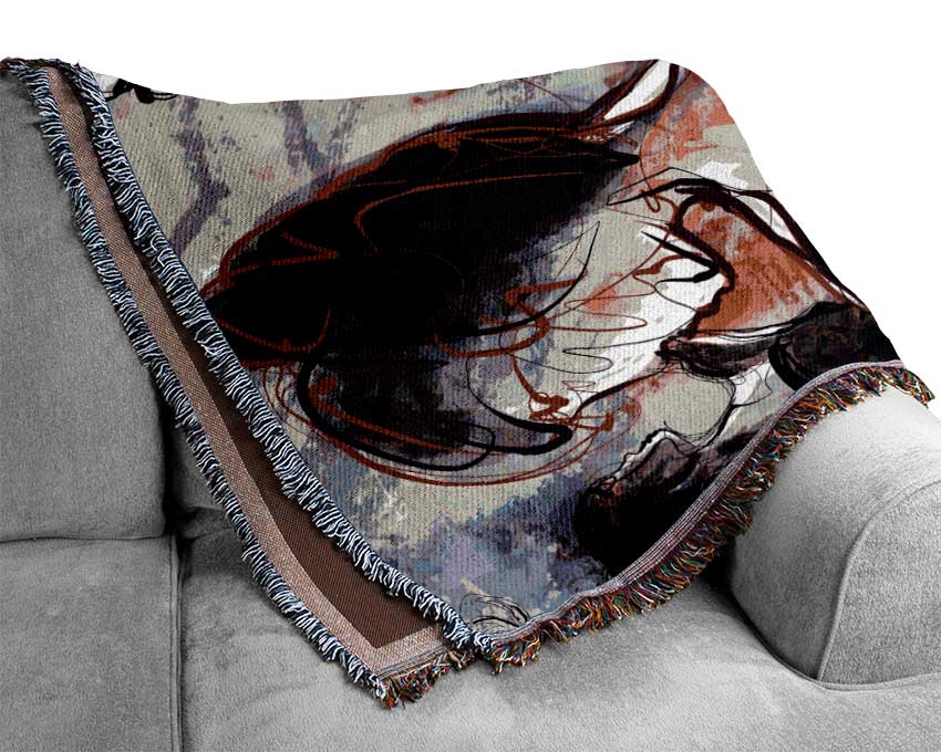 Playing The Blues 4 Woven Blanket