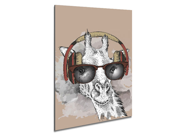 Funky Giraffe Metal Print