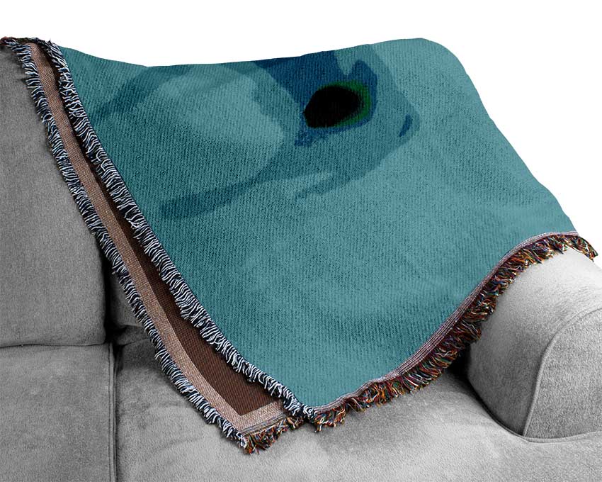 Sshhh Orange Lips Woven Blanket