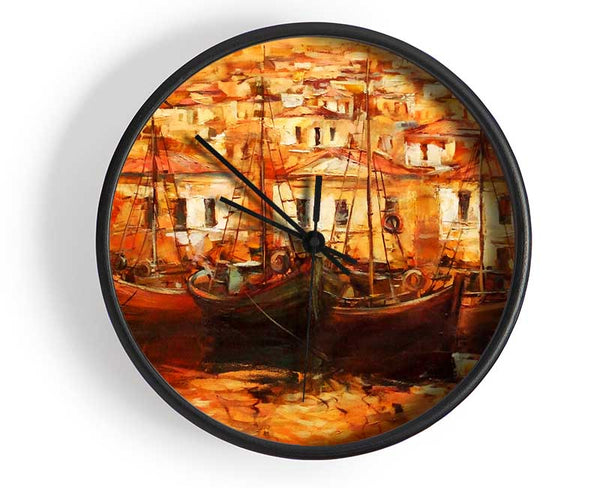 Venice Gondola 3 Clock - Wallart-Direct UK