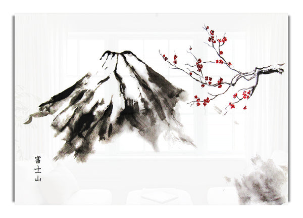 Japanischer Kirschblütenberg