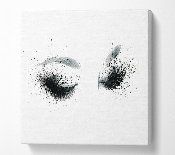 A Square Canvas Print Showing Eyes That Flutter Square Wall Art
