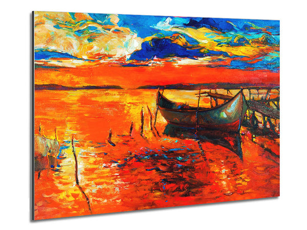 Feuerorangefarbenes Wasser