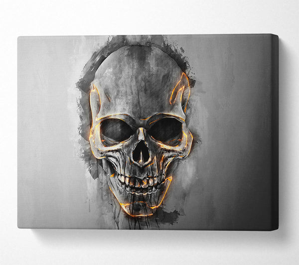  A Canvas Print of Fire Skull Canvas Wall Art