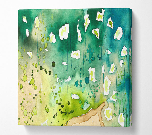 A Square Canvas Print Showing Garden Illusion Square Wall Art
