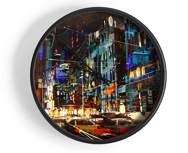 Traffic In The City Clock - Wallart-Direct UK