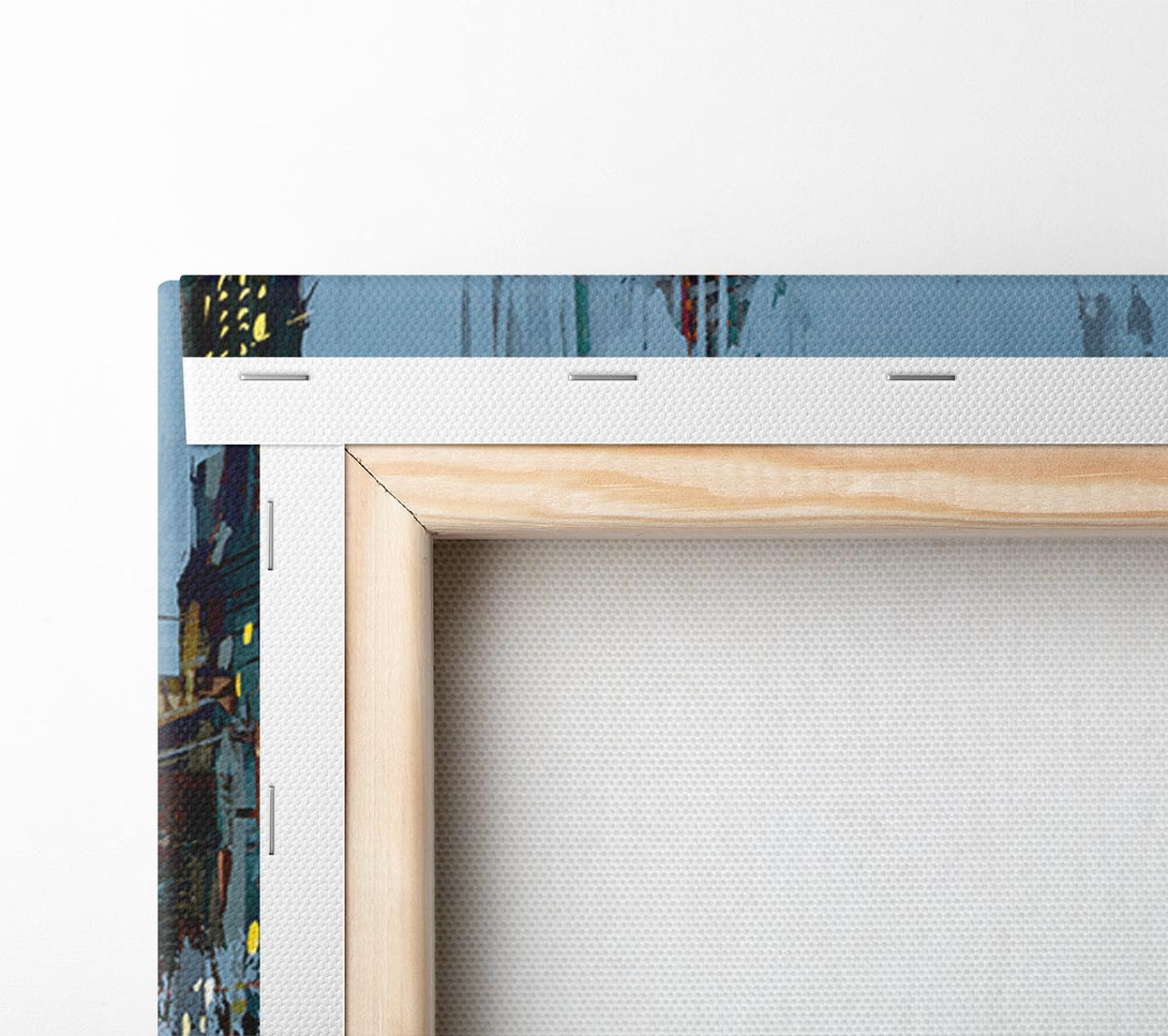 Picture of As The Night Falls In The City Canvas Print Wall Art