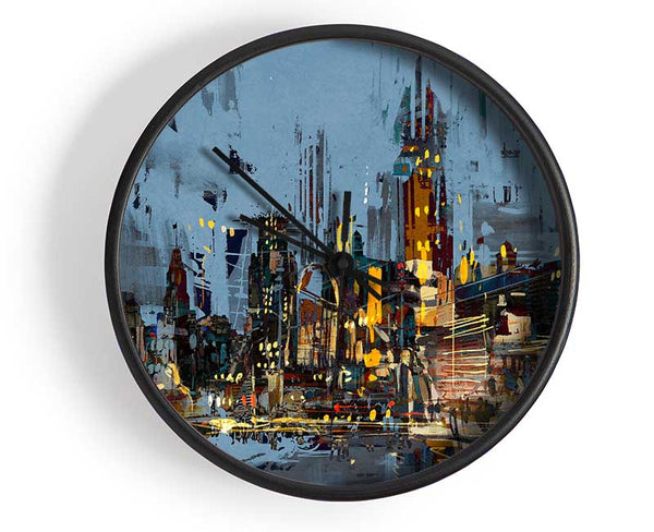 As The Night Falls In The City Clock - Wallart-Direct UK