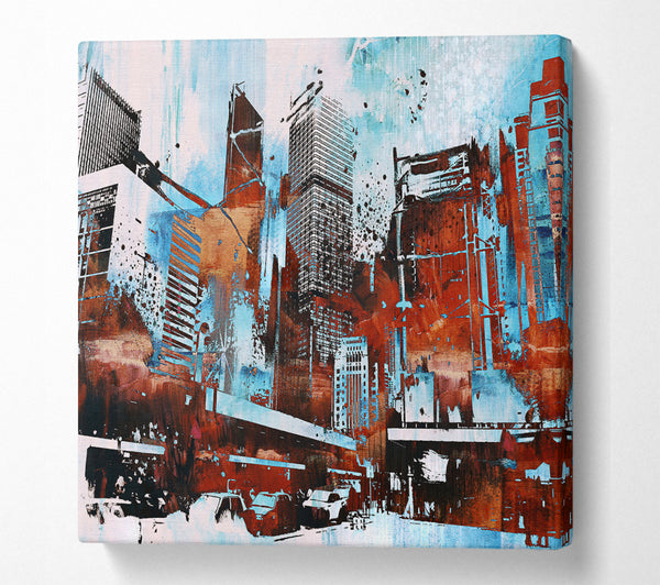 A Square Canvas Print Showing Chocolate City Blues 1 Square Wall Art