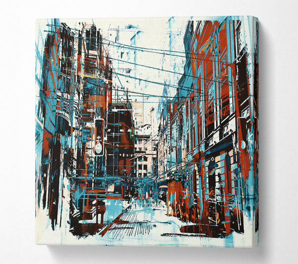 A Square Canvas Print Showing Chocolate City Blues 2 Square Wall Art