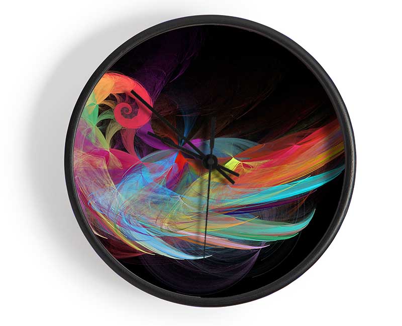 Wings Of A Rainbow Clock - Wallart-Direct UK