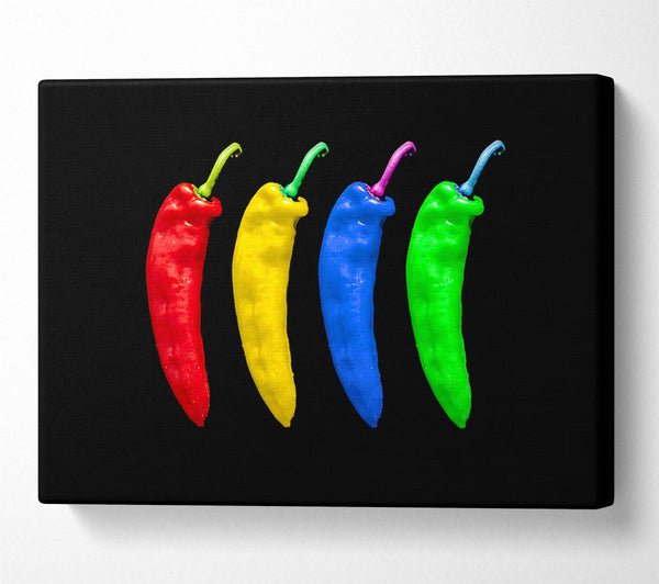  A Canvas Print of Vivid Chilis Canvas Print