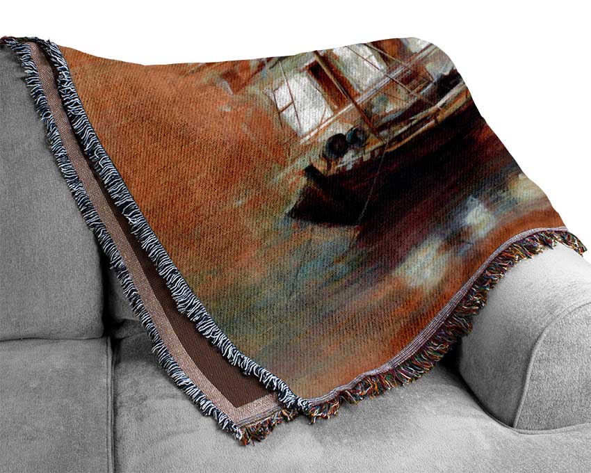 Venice Gondola 2 Woven Blanket