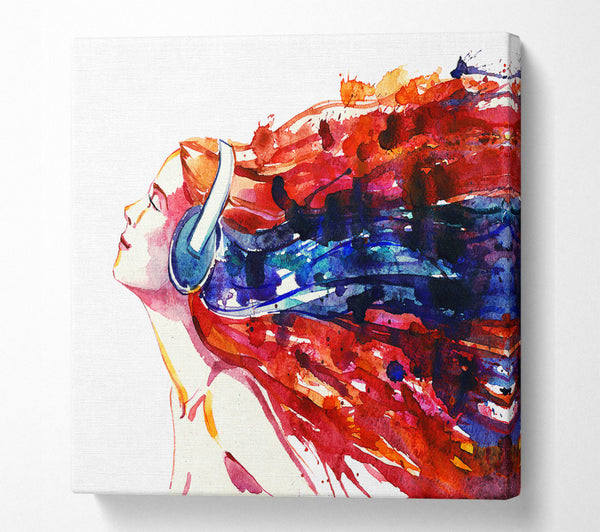 A Square Canvas Print Showing Music Moves Me Square Wall Art