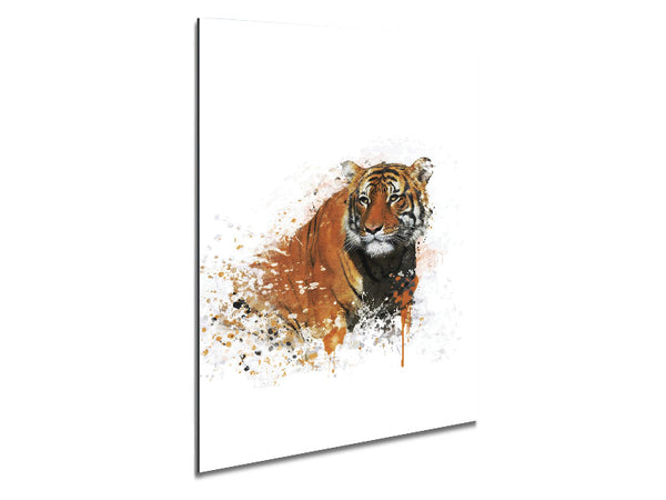Tiger Splash Metal Print