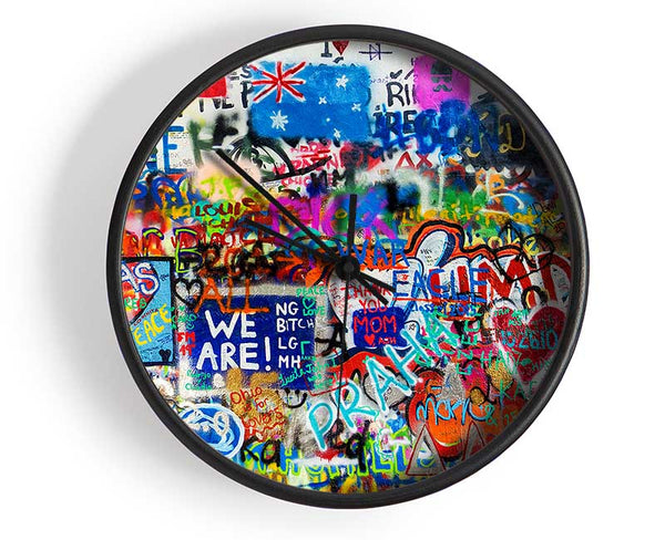 Graffiti Overload Clock - Wallart-Direct UK