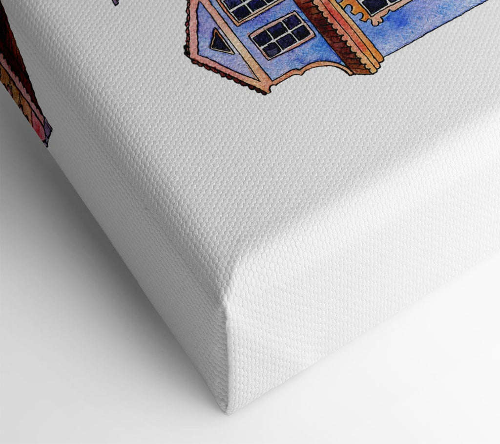 Picture of Town Houses In Paris Canvas Print Wall Art