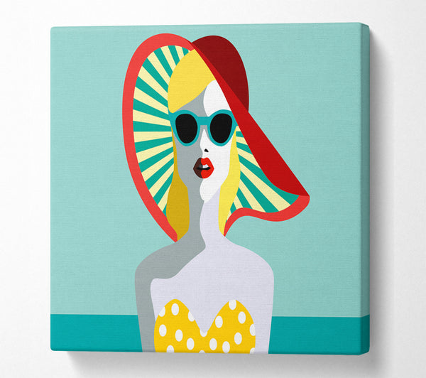 A Square Canvas Print Showing Summer Beauty Square Wall Art