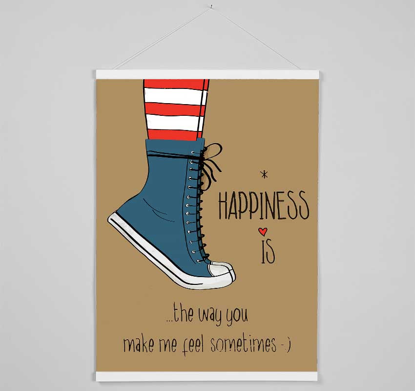 Happiness Is The Way You Hanging Poster - Wallart-Direct UK