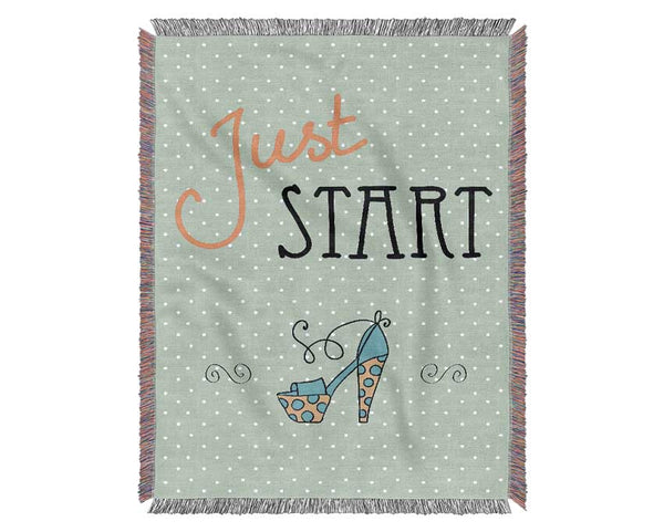 Just Start Woven Blanket