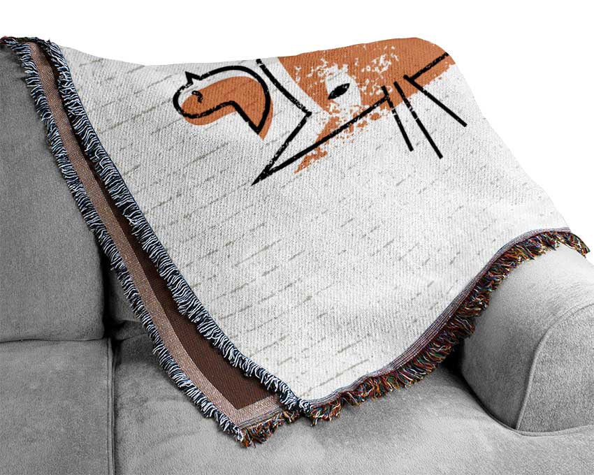 Home Is Where The Cat Is 2 Woven Blanket