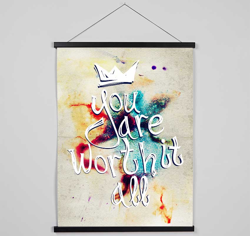 You Are Worth It Hanging Poster - Wallart-Direct UK