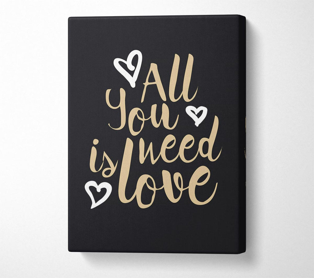 Picture of All You Need Is Love 2 Canvas Print Wall Art