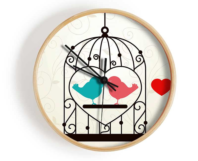 Love Birds Clock - Wallart-Direct UK