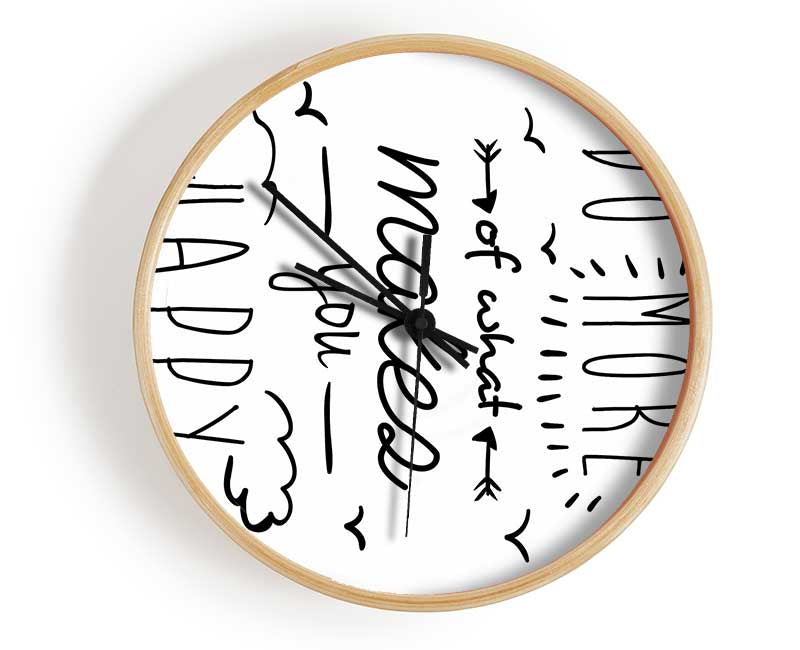 Do More Of What Makes You Happy 1 Clock - Wallart-Direct UK