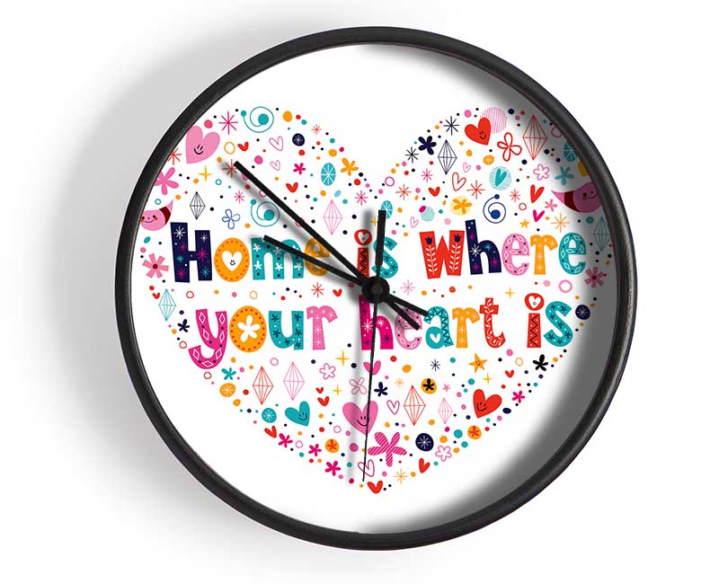 Home Is where Your Heart Is Clock - Wallart-Direct UK
