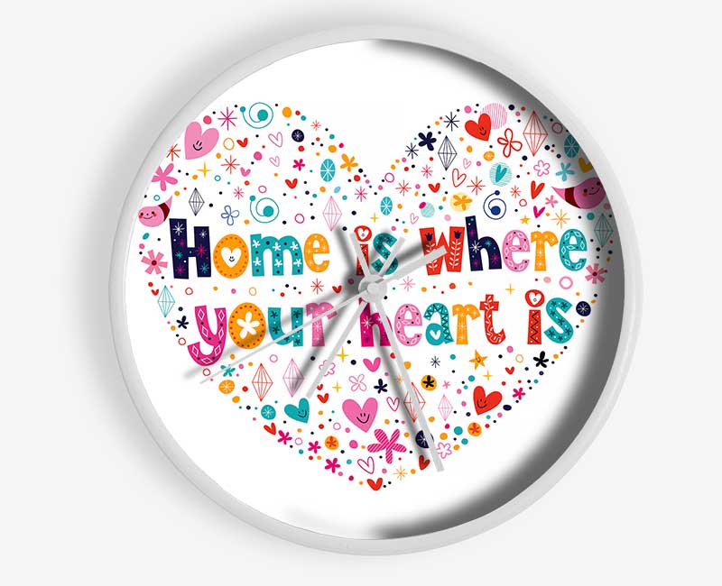 Home Is where Your Heart Is Clock - Wallart-Direct UK