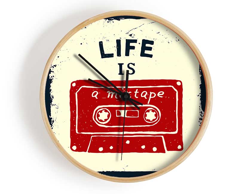 Life Is A Mix Tape Clock - Wallart-Direct UK
