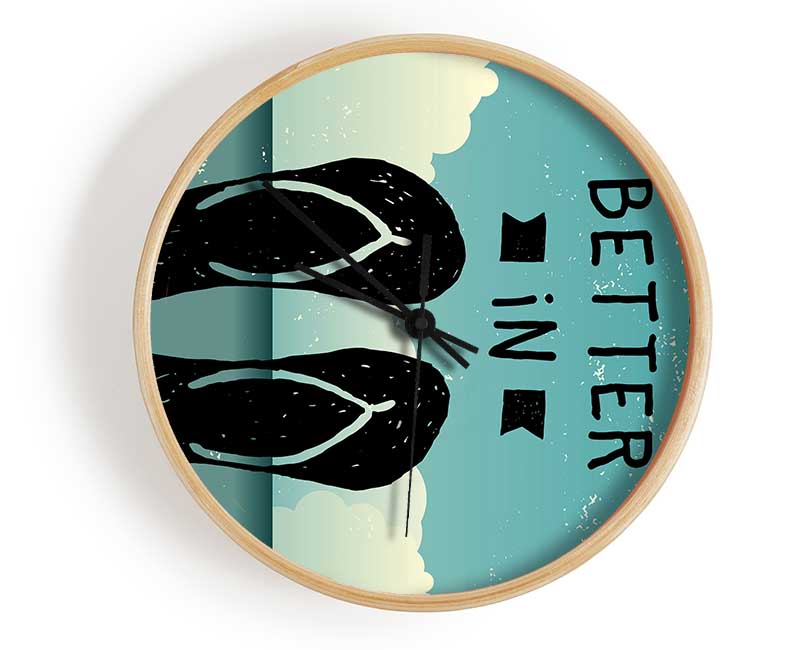 Life Is Better In Clock - Wallart-Direct UK