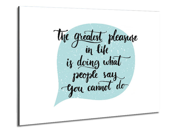 The Greatest Pleasure In Life 1 Metal Print