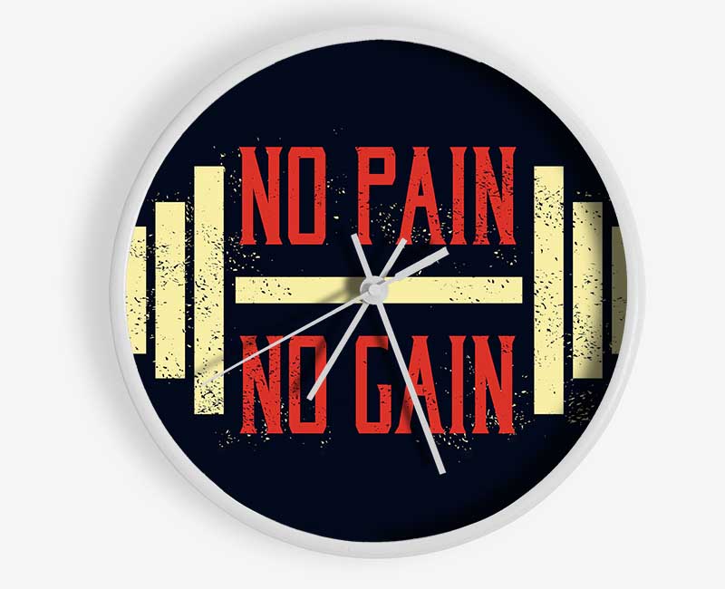 No Pain No Gain 2 Clock - Wallart-Direct UK