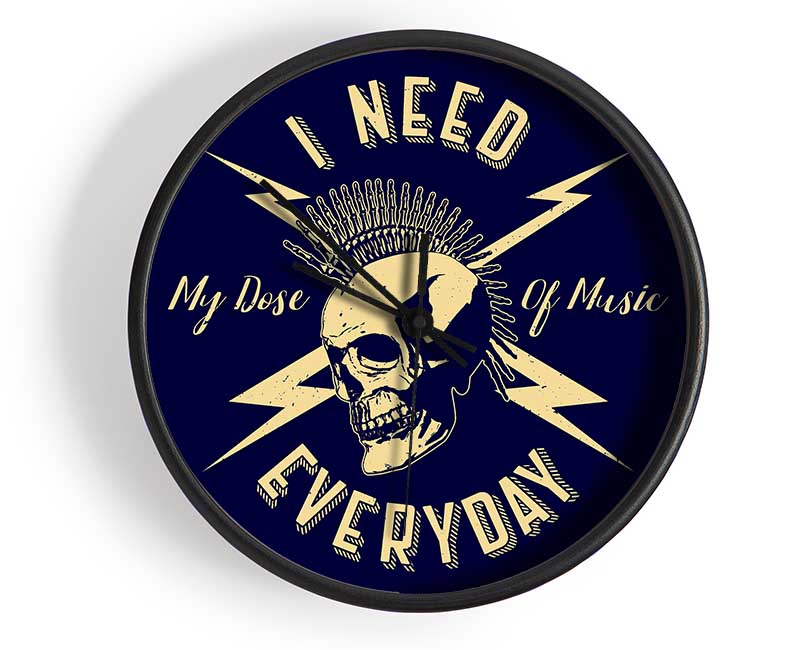 I Need My Dose Of Music Clock - Wallart-Direct UK