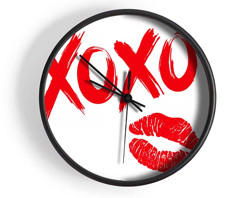 Kiss Hug Kiss Hug Clock - Wallart-Direct UK